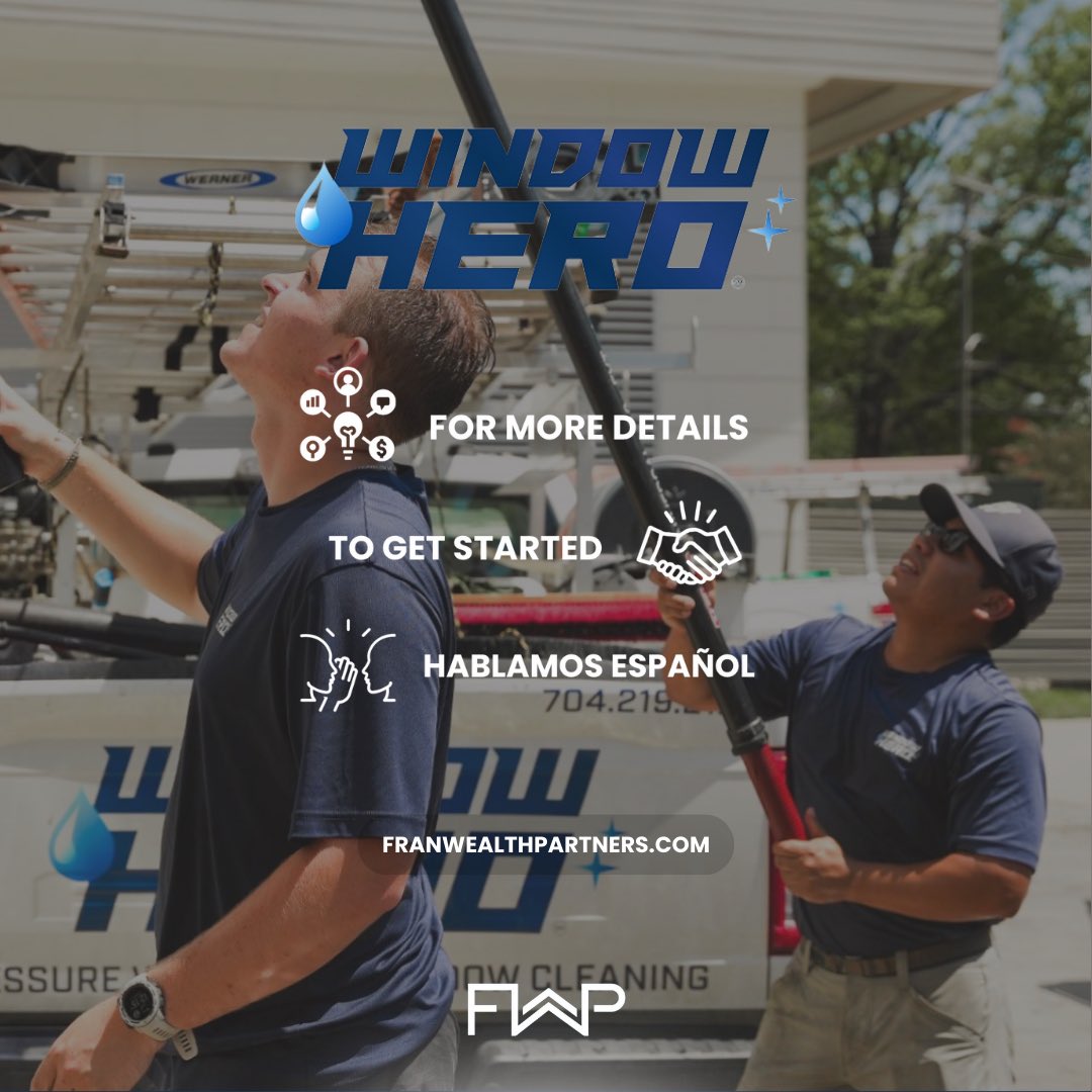 Join the Window Hero #franchise, where every window is a portal to success.

Click here franwealthpartners.com/brands-blog/wi…

 #franchisee #franchiseopportunity #entrepreneur #entrepreneurshipjourney #entrepreneurlife #financialfreedom #businessownership #franchisecoach #selfemployment