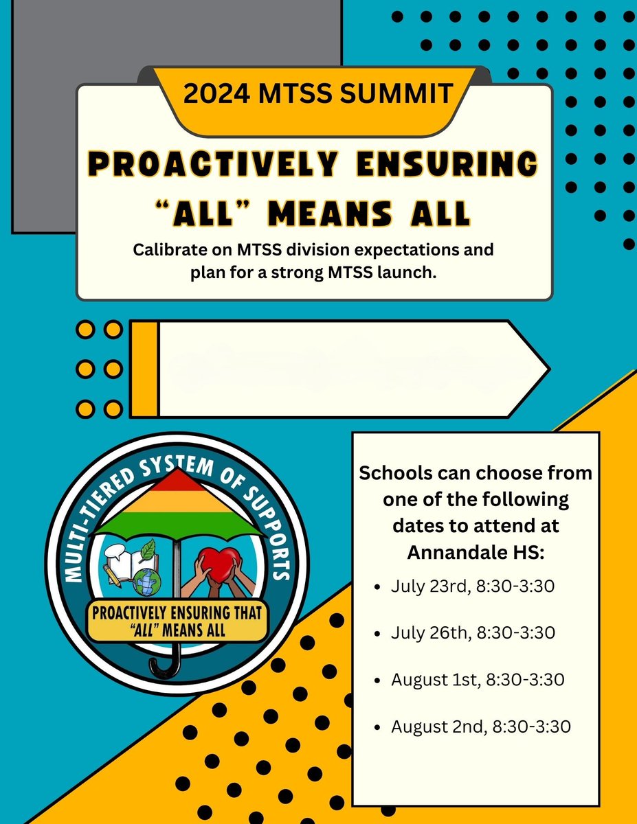 Registration is open for the MTSS SUMMIT via MyPDE!