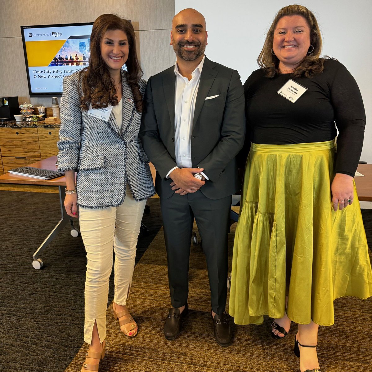 GT in partnership with @EB5AN hosted the second program of a four-city EB-5 tour, Current State of Affairs & New Project Considerations, in the #GTLosAngeles office. 💻Learn more: buff.ly/4doHP0J #immigration #EB5 #GTLawWomen