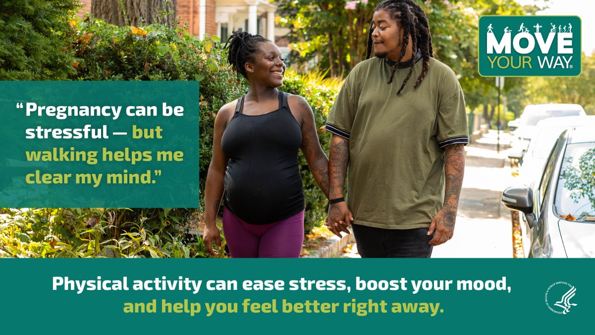 girlshealth's tweet image. #DYK? Physical activity is safe and healthy during pregnancy. Help celebrate National Physical Fitness &amp;amp; Sports Month by encouraging new parents and parents-to-be to get active! Share this resource to get started: health.gov/moveyourway#du… #MoveInMay