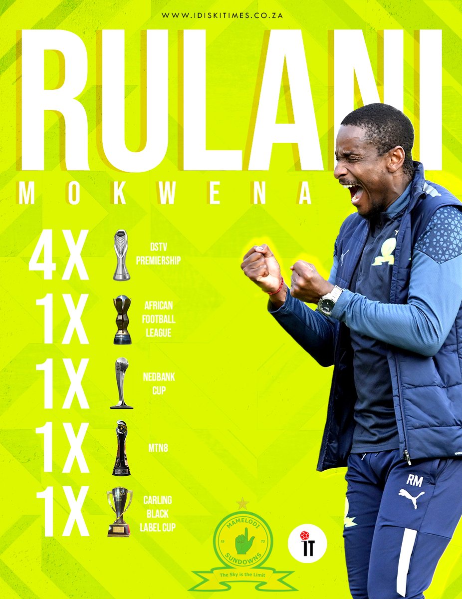 🏆🏆🏆🏆🏆🏆🏆🏆 @coach_rulani has won the 𝗘𝗜𝗚𝗛𝗧𝗛 𝗧𝗜𝗧𝗟𝗘 of his coaching career. He's just 37 years old.