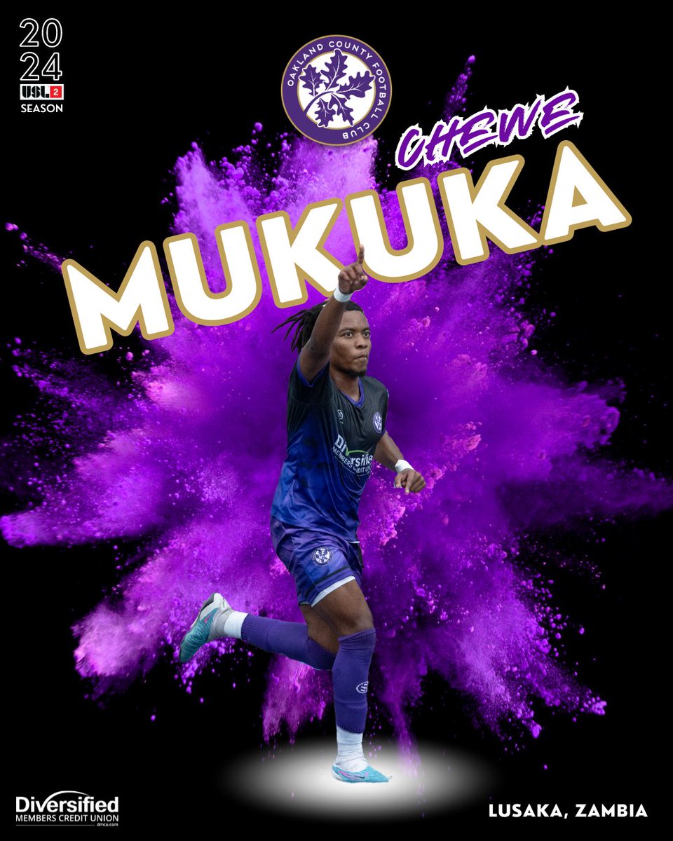 MUKUUUKAA! 🗣️🗣️ The crowd pleaser returns to County for a second season! After a stellar fall with @TuMensSoccer, Chewe is sure to carry that momentum into the 2024 campaign. We're definitely looking forward to some of those celebration dances 🕺🏾 #CountyReloaded #BleedPurple