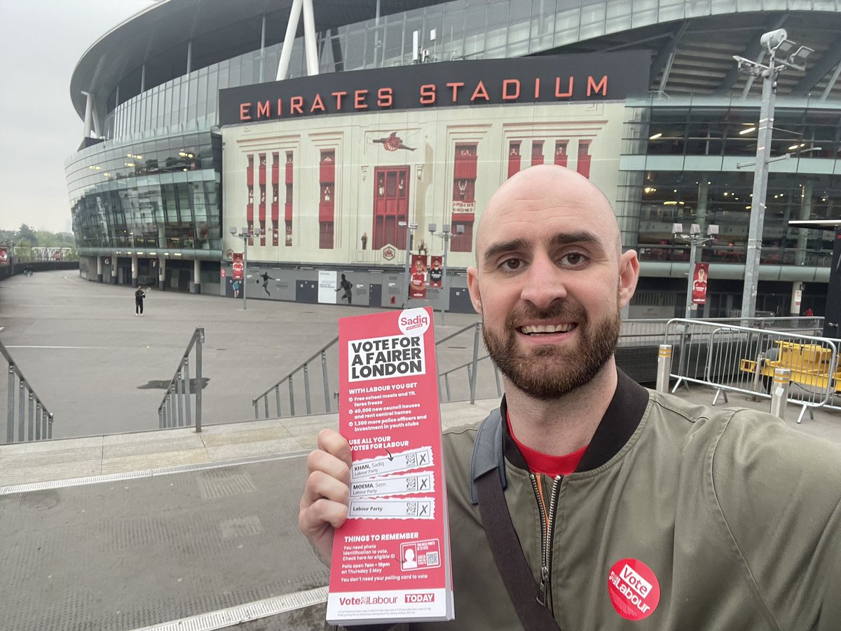 Spent the evening getting the Labour vote out for @SadiqKhan in Arsenal ward! 🗳️🌹