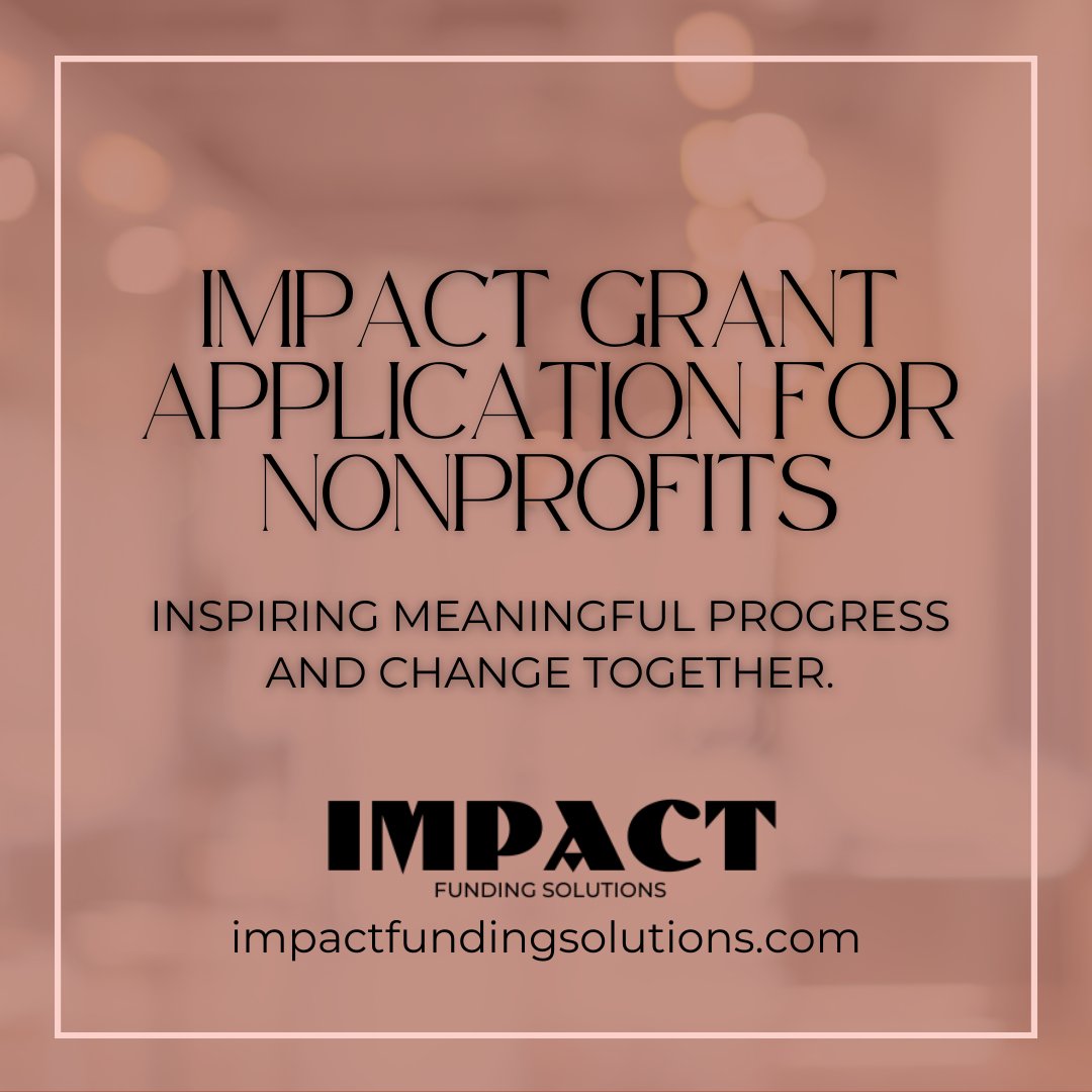 Our commitment is to facilitate this impact through monthly grants of $1,000, fostering innovation, sustainability, and social responsibility. 🩷🖤Contact us today to learn more! impactfundingsolutions.com/impact-grant-a… #Grant #GrantWriting #Nonprofits #nonprofit #Charity #GrantWriters