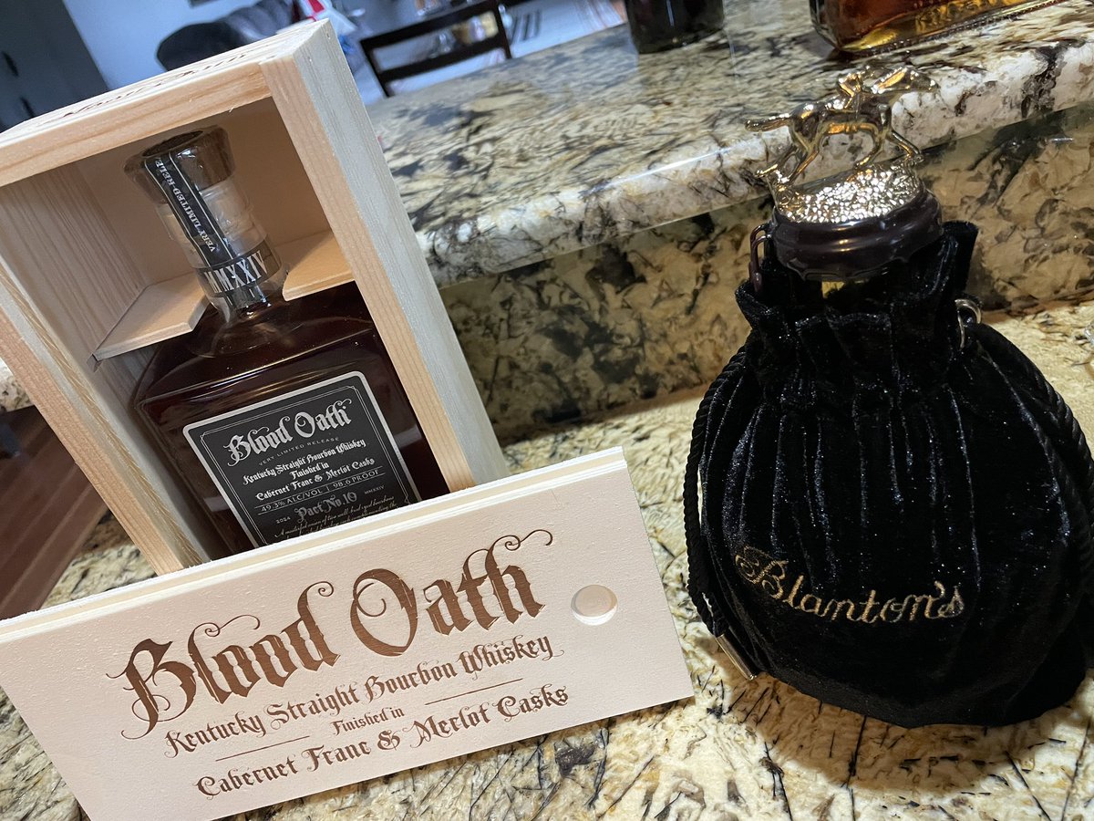 Two new editions this past week #bourbon #blantonsgold #bloodoath @BlantonsBourbon