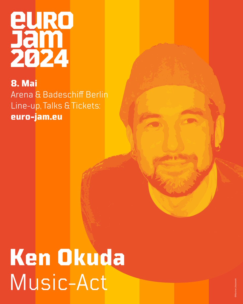Wir freuen uns auf Ken Okuda als Music-Act beim #EuroJam2024 🧡

Alle Infos zum #EuroJam, zu Ken Okuda, unserem gesamten Line-up und den kostenlosen Tickets: 
👉 euro-jam.eu