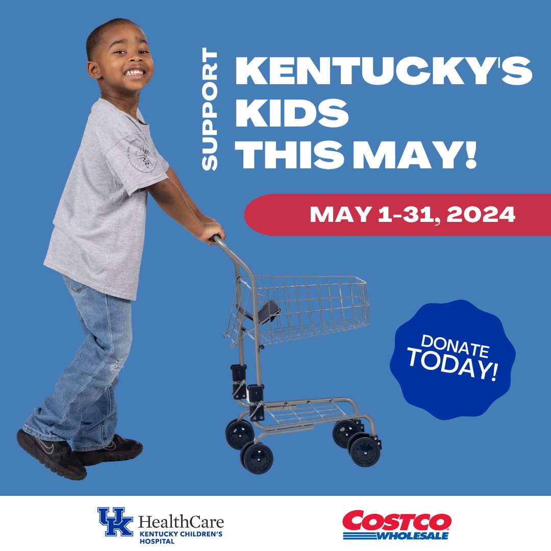 Head to a Costco Warehouse now until May 31st and support @KCHKids! Every donation helps to #changekidshealth!

@cmnhospitals #kidscantwait