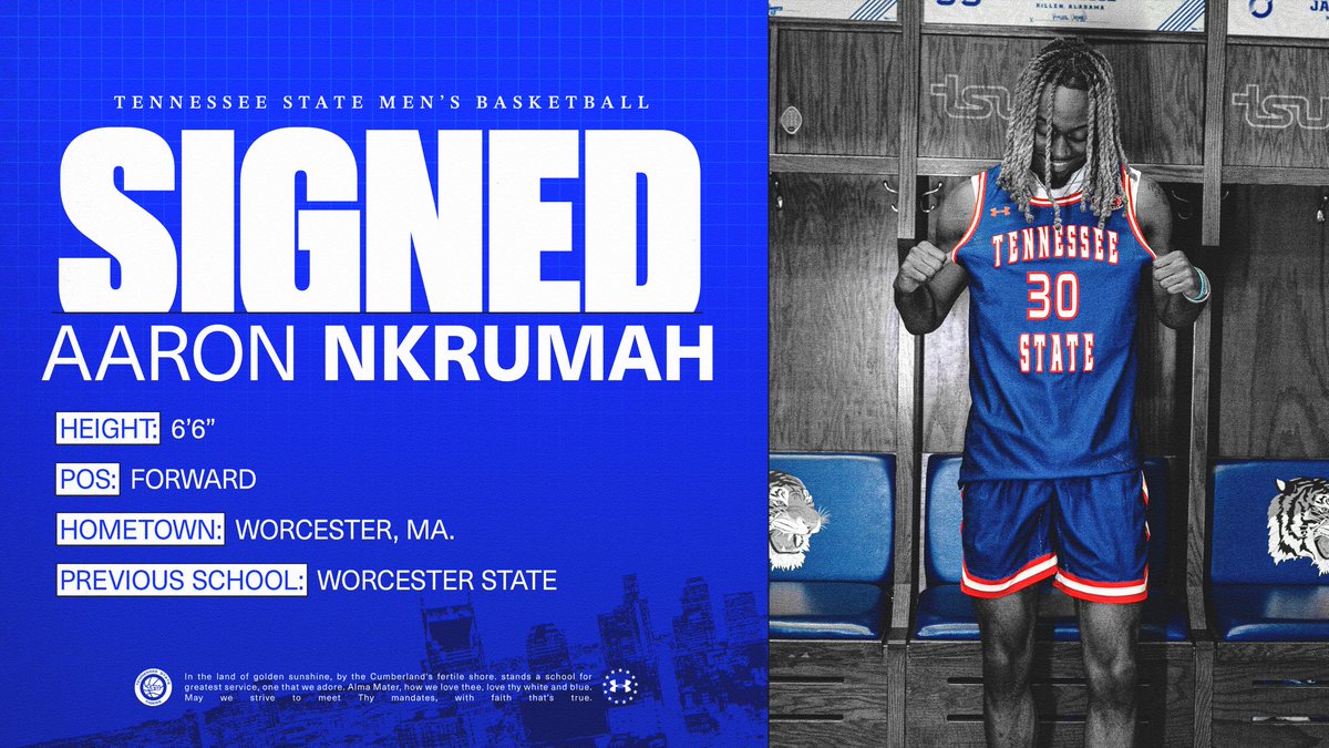 𝙎𝙞𝙜𝙣𝙚𝙙 🖊️ Welcome to the #RoarCity Aaron Nkrumah, an All-American transfer guard/forward from Worcester State! ➡️ @aaronx_15 #D2W