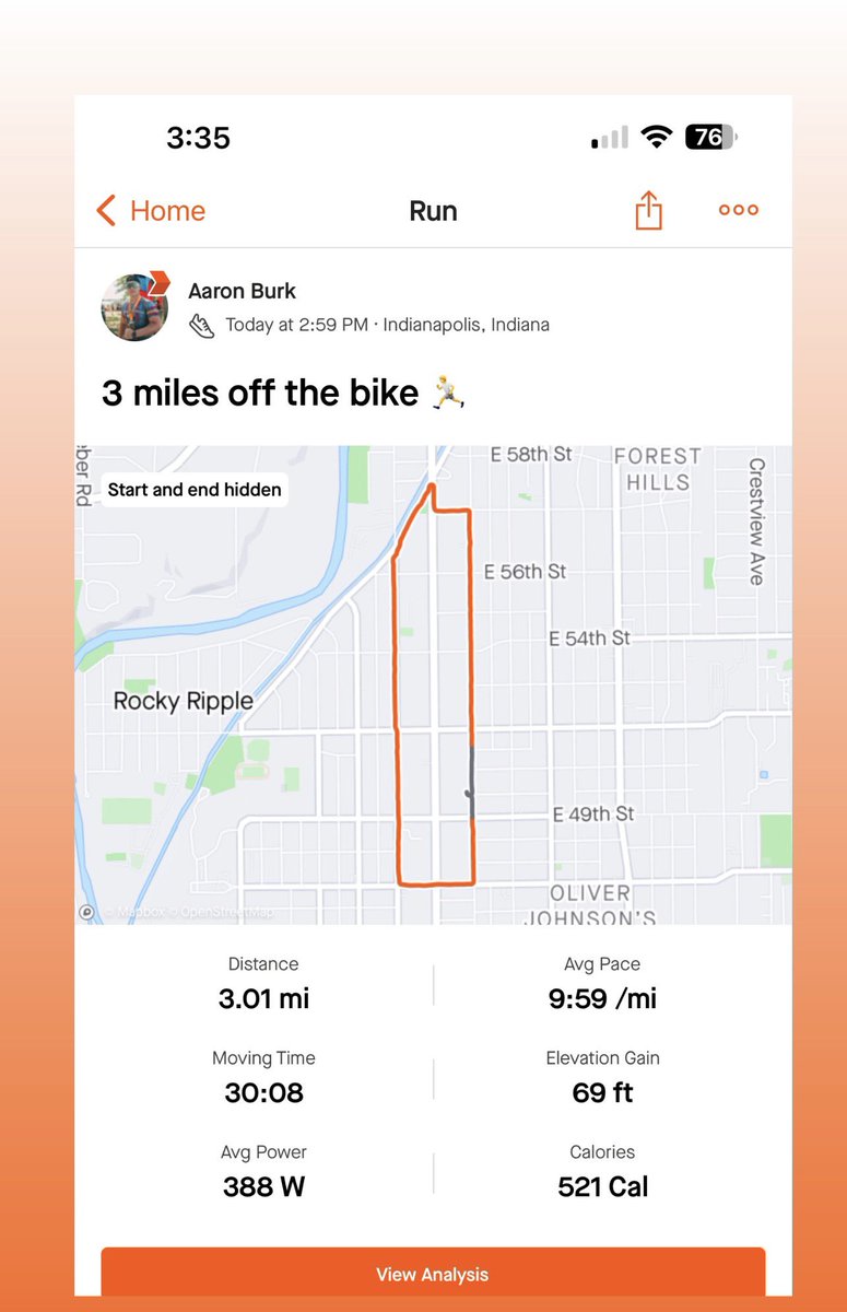 30 mile bike right into a 3 mile run ✅

#16days
