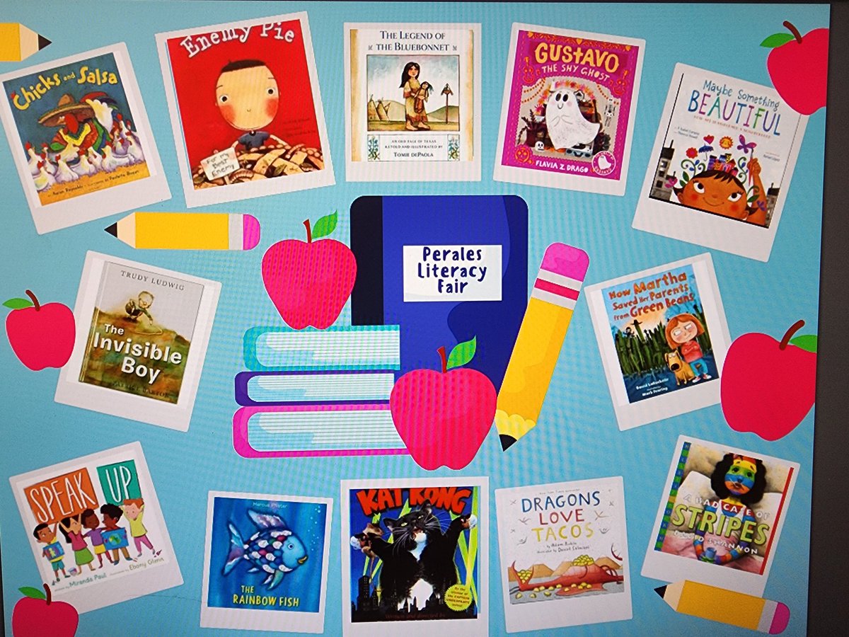 A sneak peek at some of the incredible lineup of books to be showcased at @PeralesESchool Nacho Ordinary Literacy Fair! Save the Date - May 14th! 💜 📚 @MarissaLiteracy @PrincipalJorgeM @shelldemiero
