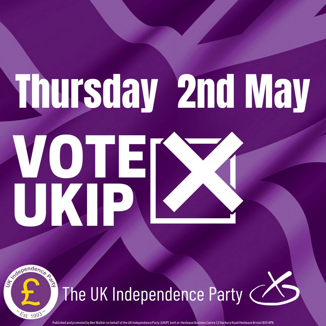 ⌛️Polls close at 10PM⌛️

If you have a UKIP candidate in your area please remember to go to the polling station and #VoteUKIP NOW!