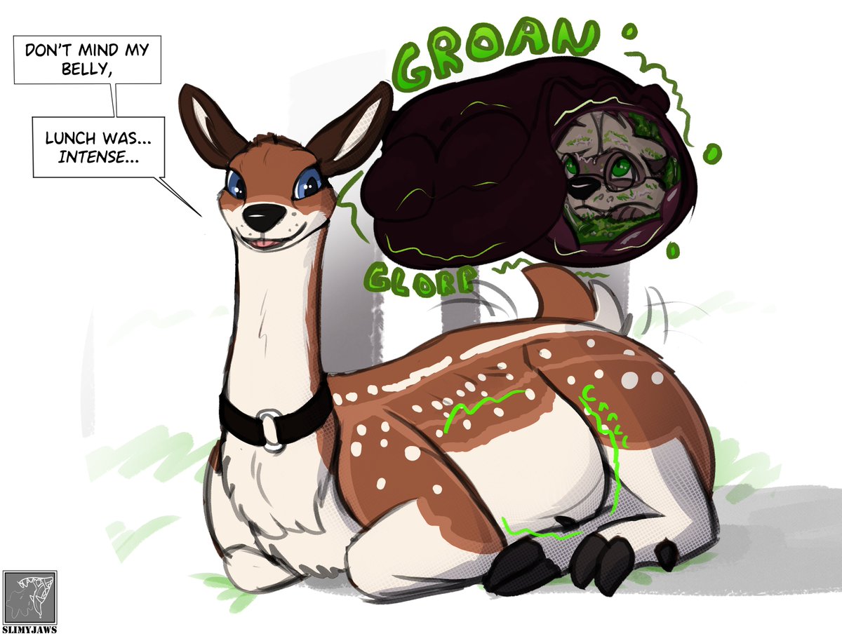 CW: Vore! Silly deer... Ferrets ain't food... right??