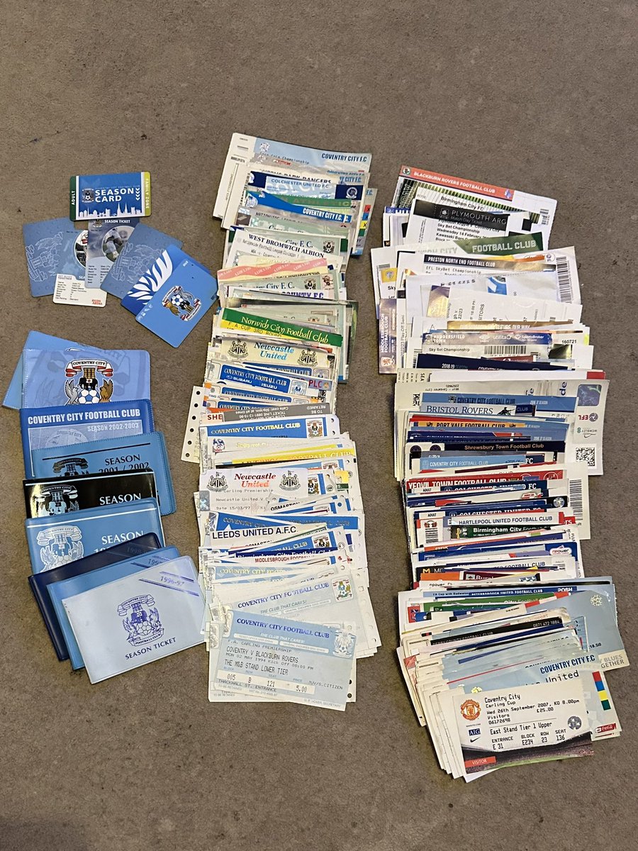 All my tickets from the past 30 years, need to fan them out even more, there’s so many! #pusb