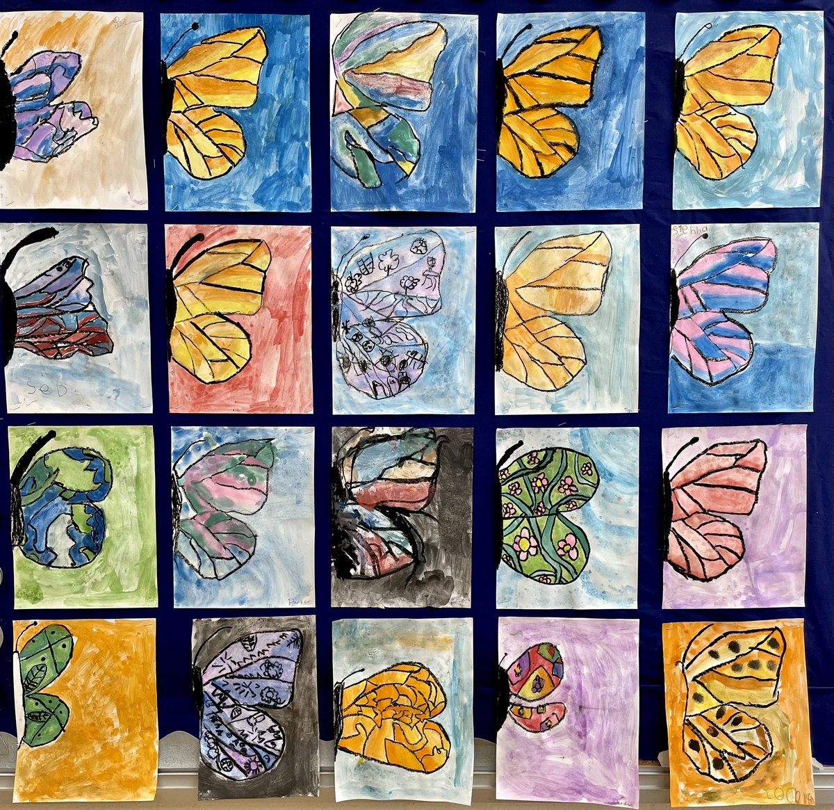Beautiful butterflies… 🦋 
Oil pastel with watercolours
#MySilverCreek