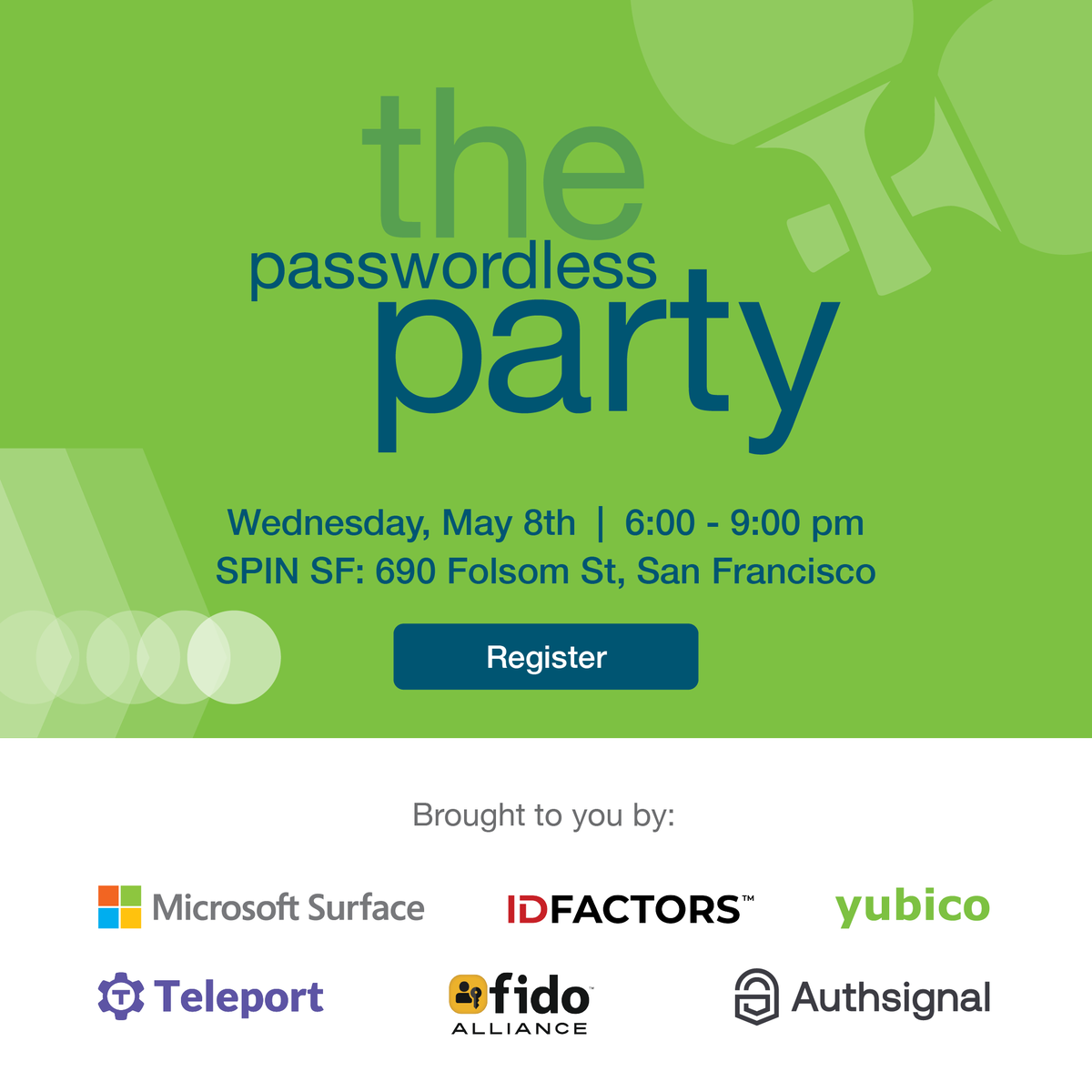 At Yubico, we treat every day like it's World Password(less) Day! 😎 If you're attending @RSAConference next week, we hope you join us and our sponsors at our Passwordless Party for drinks, food, and table top games. Space is limited - register today! yubi.co/event-rsa-part……