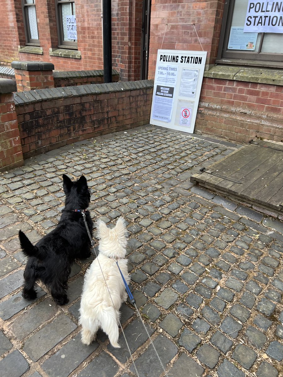 We’ve voted for the one offering the most treats 😂😂
#dogsatpollingstations #scottishterrier