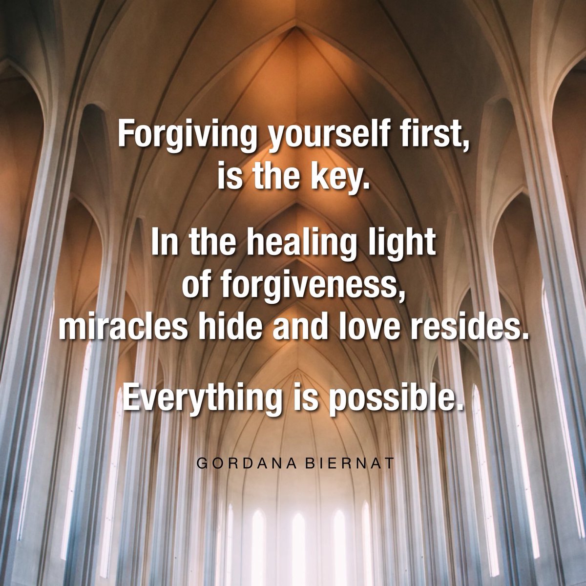 Forgiving yourself first,
is the key.

In the healing light
of forgiveness,
miracles hide
and love resides.

Everything is possible.

#thursdayvibes