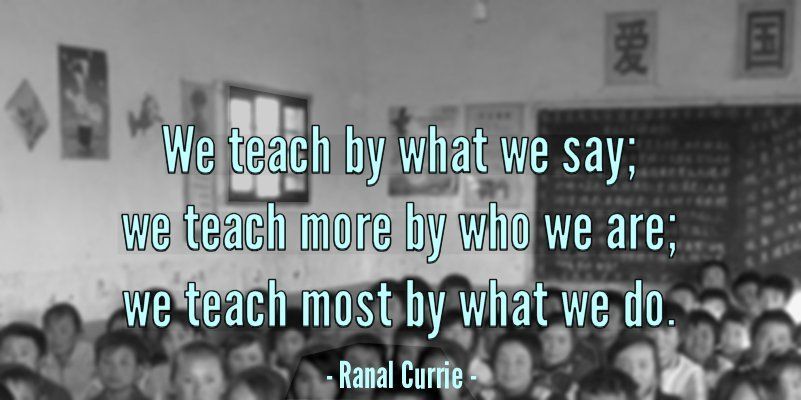 We teach by what we say; we teach more by who we are; we teach most by what we do.

#quote #quotesmith55 #action #teaching #FridayFundamentals