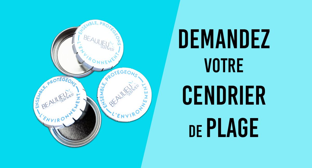 En mairie ou à l'office du tourisme, demandez votre cendrier de plage 100% gratuit et écoresponsable !