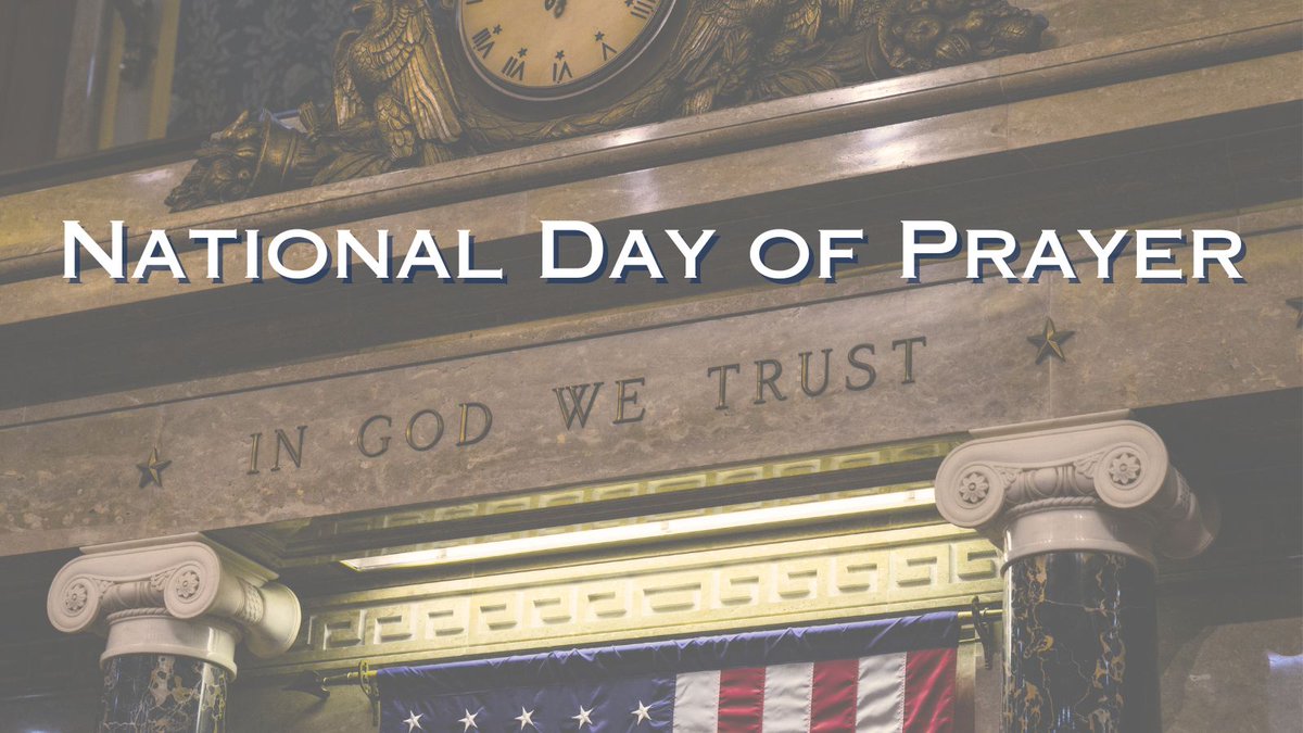 Happy 73rd National Day of Prayer! I hope you will join me in praying for the safety and prosperity of our great nation. May God Bless the United States of America. 'Continue steadfastly in prayer, being watchful in it with thanksgiving.' - Colossians 4:2