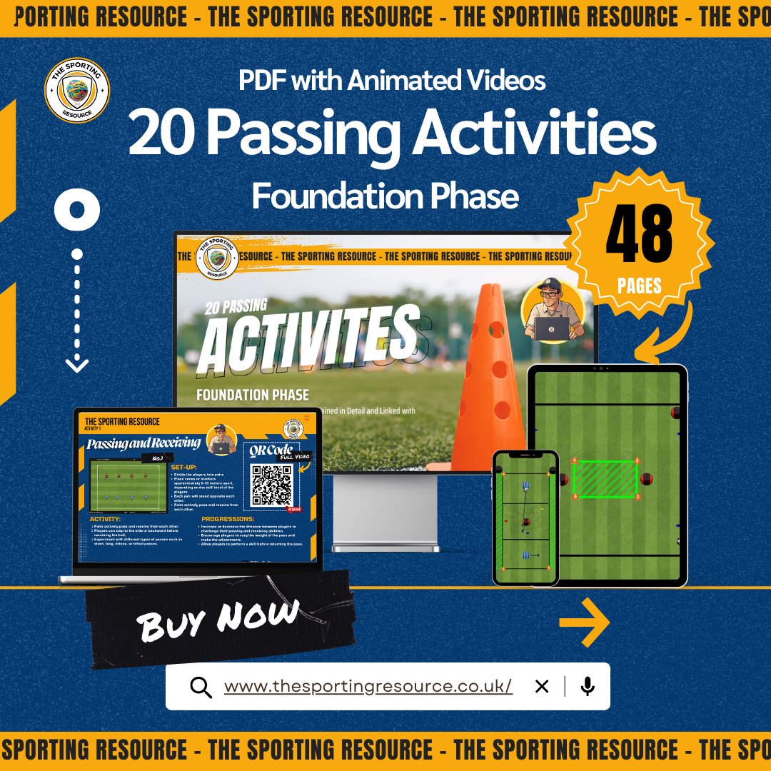 🌟 Exciting Alert! 📚 Our eBook featuring 20 dynamic passing activities (with bonus content) is now LIVE! sportingresource1.gumroad.com/l/20Passing 🚀 Best part? You can pay what you want! 💸 (Minimum fee applies) Don't miss this opportunity to access premium content while supporting our…