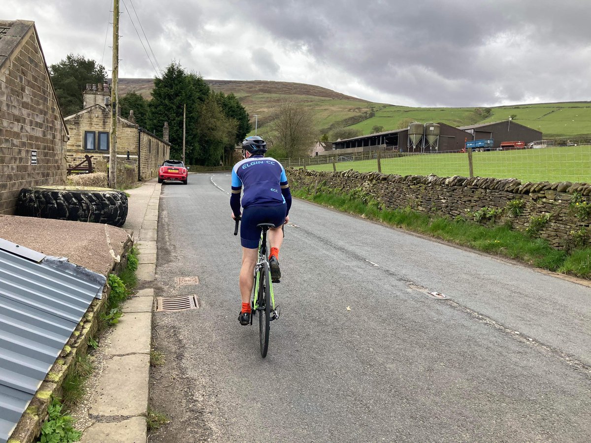 Bleak and beautiful - ‘Lane’, a hamlet beneath Holme Moss near Holmfirth. A great test for cyclists