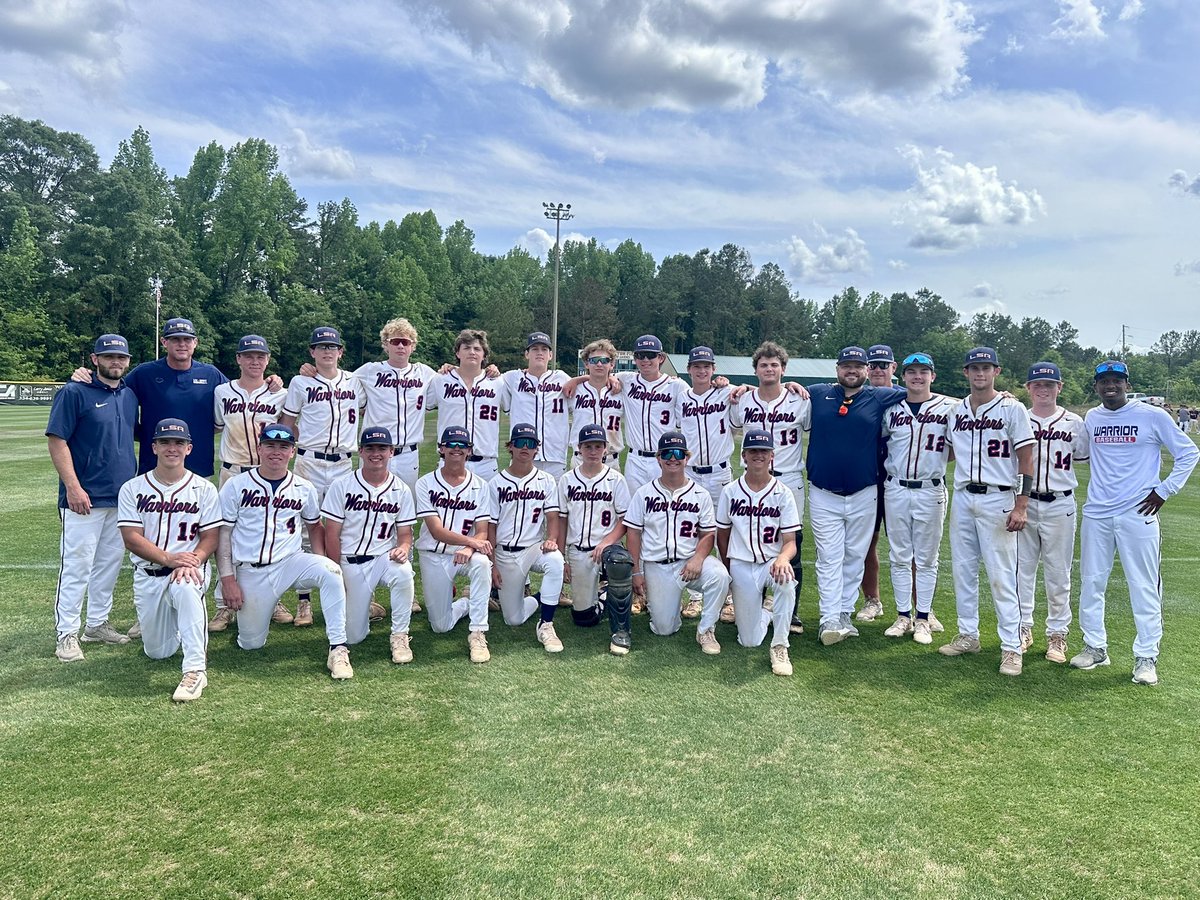STATE BOUND!! The Warriors take Game 3 over Clarke Prep, 8-6, to advance to the state championship in Montgomery next week! #HailAcademy🍢