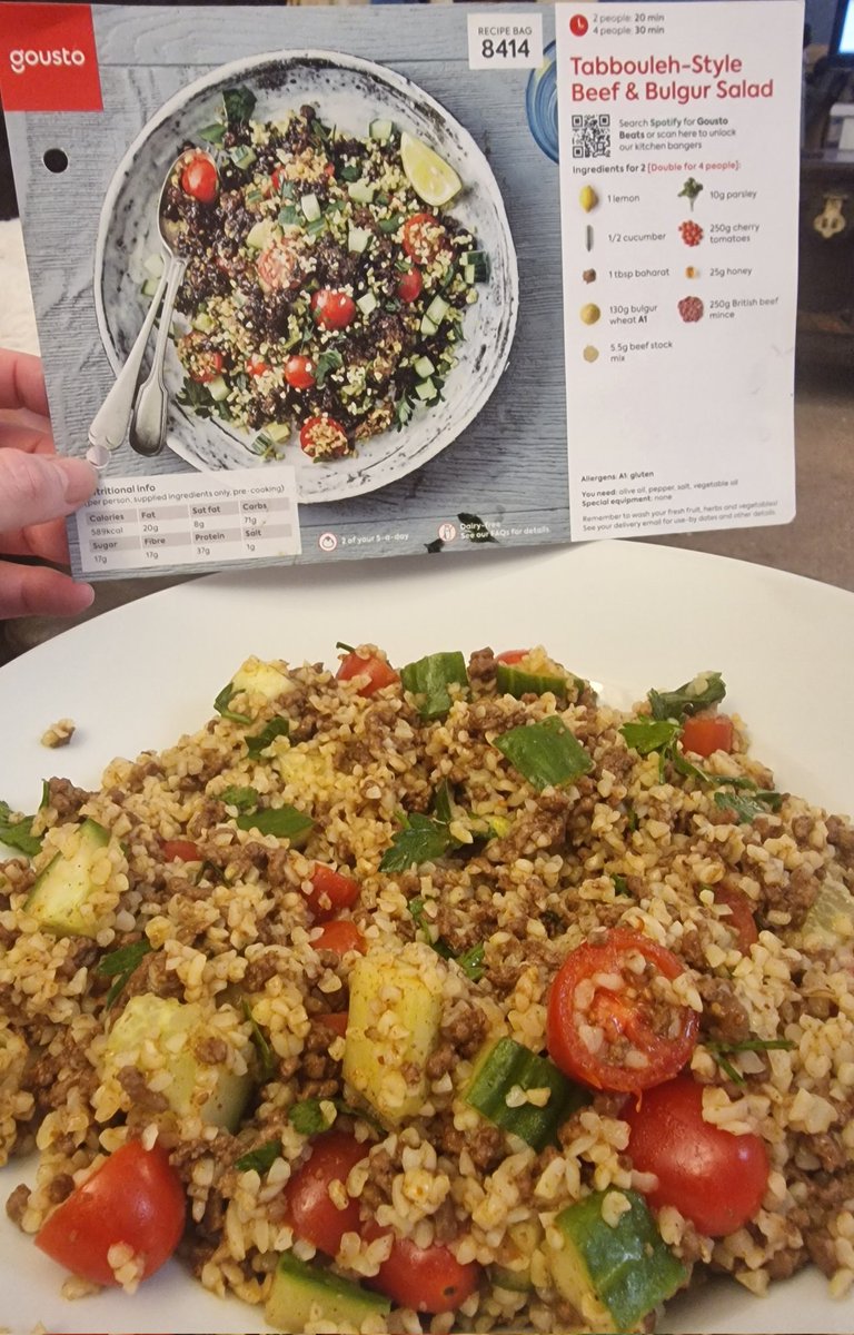 #dinner #tabbouleh style #beef & #bulgur #salad #baharat #honey #dinnerideas #gousto