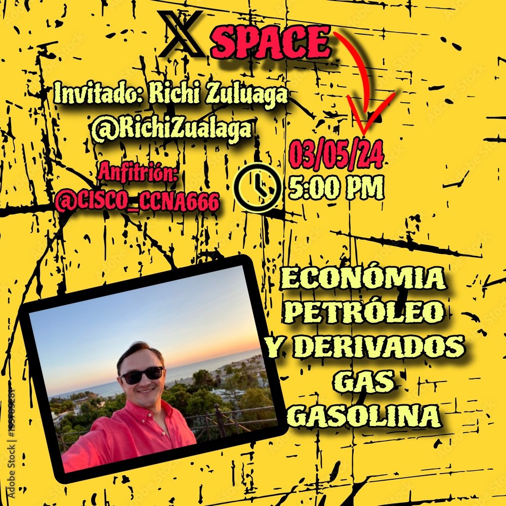 📢Mañana todos invitados. SpaceX Invitado @richizuluaga Anfitrión @CISCO_CCNA666 🕔 5:00 PM 🗓️03/05/2025 📝Tema: Economía, petróleo y sus derivados gas, gasolina etc. #ColombiaVaMal *Colombia no se rinde*