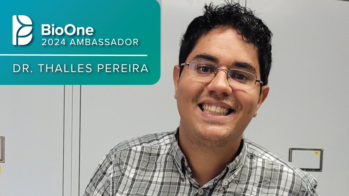 Congratulations to Dr. Thalles Pereira, #2024BioOneAmbassadorAward winner for 'Partnership for the Goals: Citizens and Scientists Find and Describe a New Species': bioonepublishing.org/dr-thalles-per… @BioOneNews @IntegSyst @MCZHarvard #CitizenScience #scicomm
