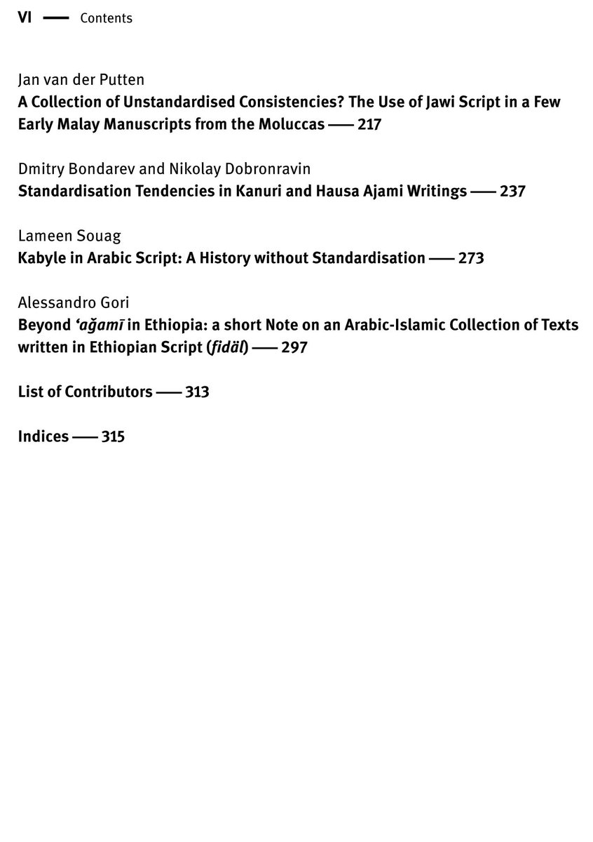 khalidsyossef's tweet image. #OpenAccess
#ArabicManuscript #ArabicScript #Orthography #Palaeography #Persian #Malay #AljamiadoManuscripts #Ottoman #Ajami
Creating Standards
Interactions with Arabic script in 12 Manuscript Cultures
eds. Dmitry Bondarev et al. 
De Gruyter 2019
PDF🎯
library.oapen.org/viewer/web/vie…