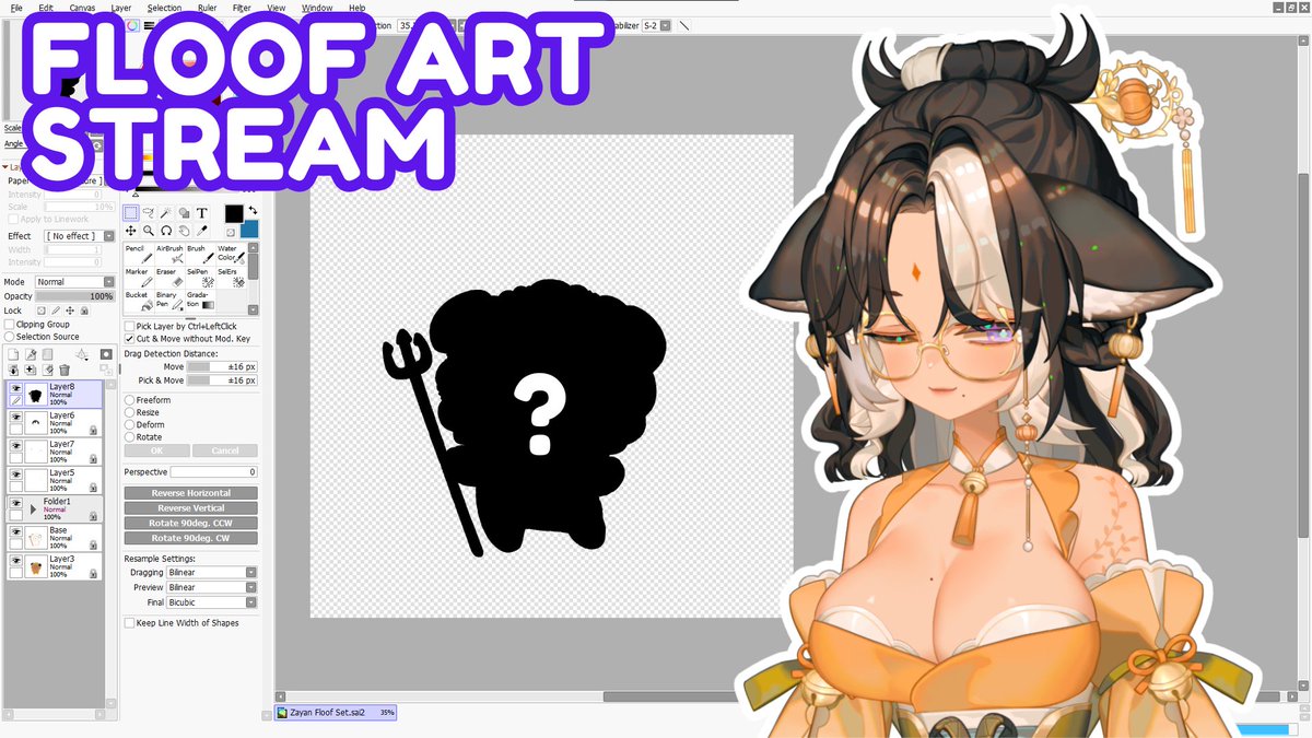 FLOOF FLOOF FLOOFS. Drawing some of my floof orders on stream right neow.

🔗below!