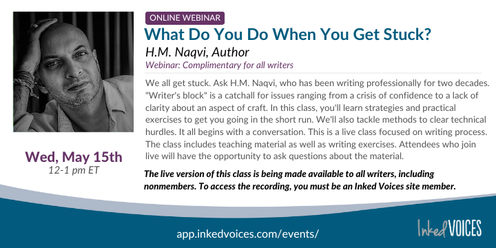 We are excited to be welcoming award winning author @HMNAQVI for this upcoming webinar on how to navigate and overcome 'writers block'. And it's open, live, to all writers! Register at app.inkedvoices.com/events/ Come join us!