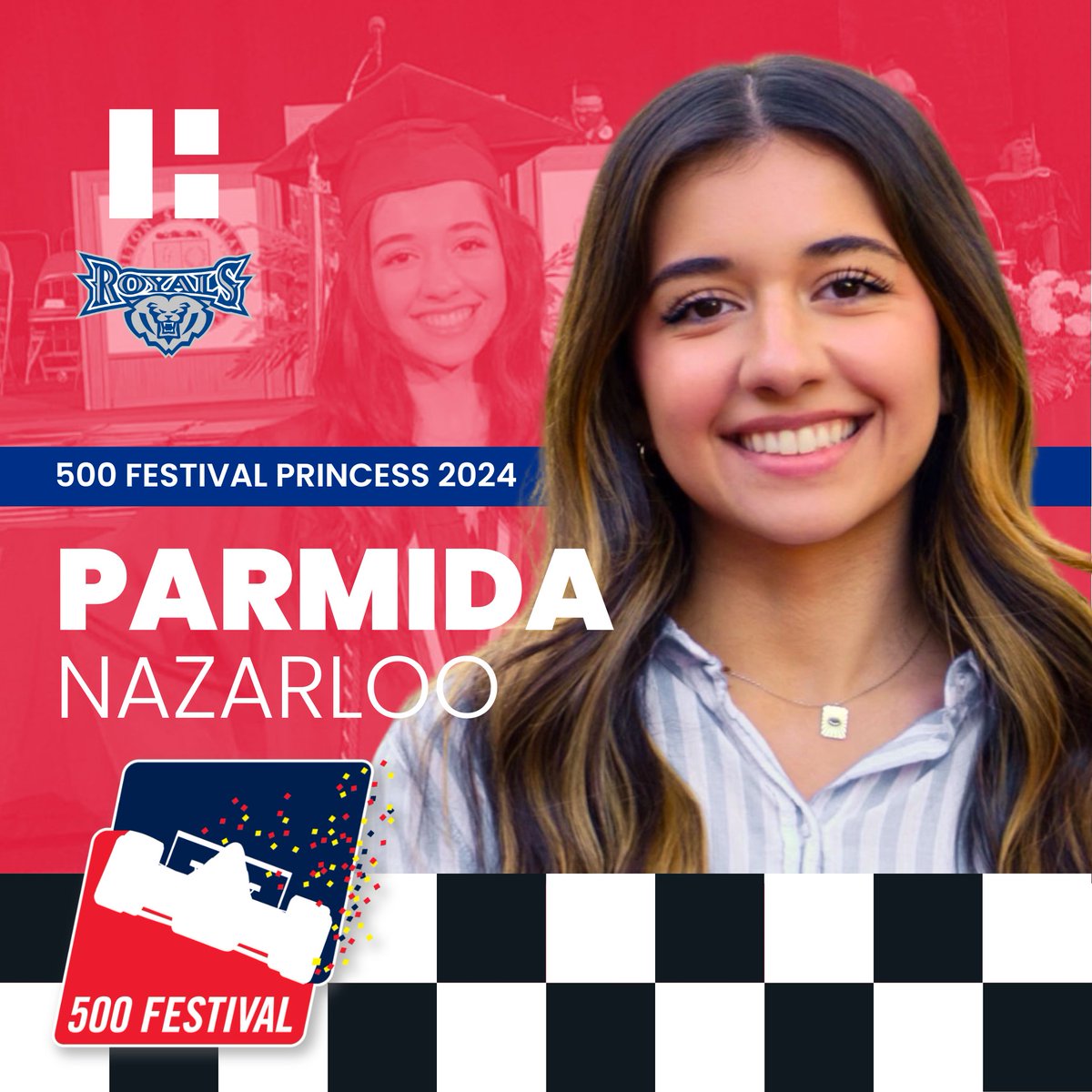 Our final 2024 500 Festival Princess is Parmida Nazarloo! Parmida graduated from Hamilton Southeastern High School. She is a junior at Indiana University and studying human biology. 🏁🎉👑