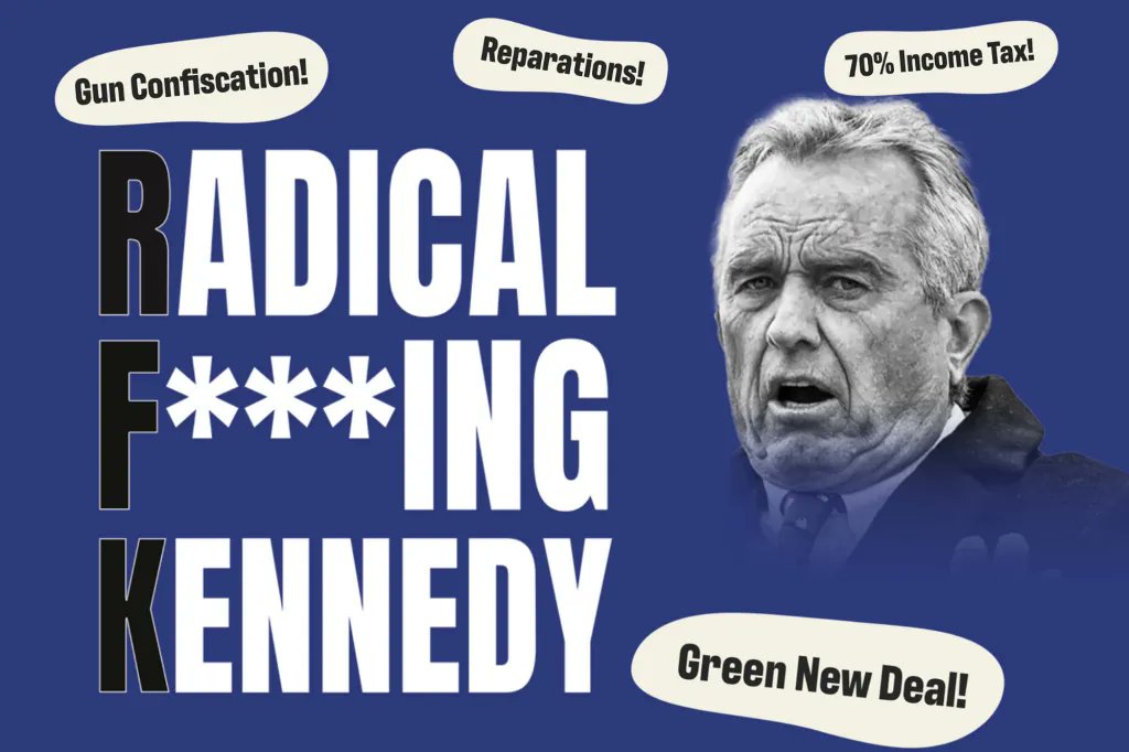 RFK Jr. supports whack job AOC on the Climate Hoax, Green New Deal and a country crushing Carbon Tax...literally destroying America to 'save' the planet from fossil fuels.  What a fucking clown he is.

QUOTE: 'On climate change, Kennedy Jr. voiced his support for a Green New Deal…