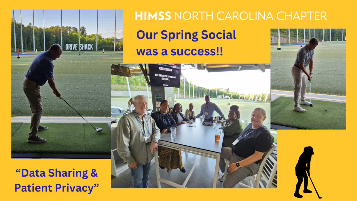 We know how to tee off with the best! Our Spring Social was last night and it was FANTASTIC! Thank you to all who came out to share the evening with us. Keep an eye out for the next chapter event at nchimss.org/events-calendar. 
@HIMSS #HIMSS #NCHIMSS #patientprivacy #golfandnetwork