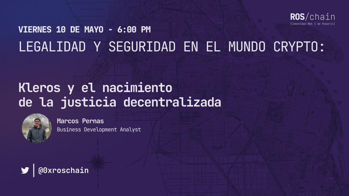 La justicia en la era digital ⚖️

@MarcosPernas1 , junto a los chicos de @kleros_es , vienen desde Buenos Aires a contarnos todo sobre la justicia descentralizada y cómo @Kleros_io soluciona estás disputas