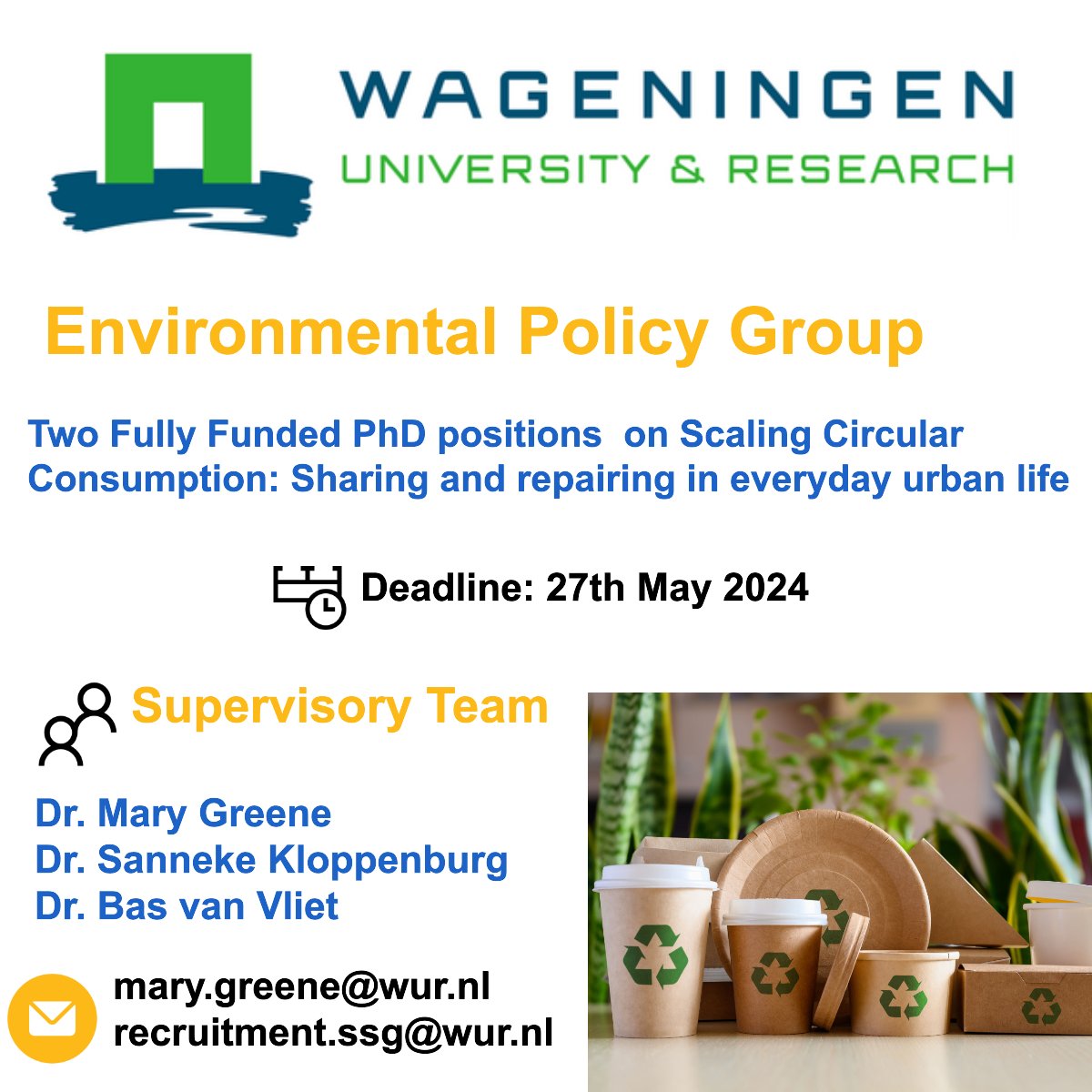 PhDScanner (@phdscanner) on Twitter photo 🔃 2⃣ Fully Funded📢📢 #phdpositions alert
✅ Passionate about #Sustainability #Sharing #circulareconomy #Environment
✅ Rare upto 4⃣ year <a href="/NWONieuws/">NWO Nieuws</a> 2⃣ fully funded #PhDpositions within <a href="/ENPWageningen/">Environmental Policy, Wageningen UR</a> <a href="/wageningen/">Wageningen</a>
📌 These two social science #PhDpositions form part of the 🔃 2⃣ Fully Funded📢📢 #phdpositions alert
✅ Passionate about #Sustainability #Sharing #circulareconomy #Environment
✅ Rare upto 4⃣ year <a href="/NWONieuws/">NWO Nieuws</a> 2⃣ fully funded #PhDpositions within <a href="/ENPWageningen/">Environmental Policy, Wageningen UR</a> <a href="/wageningen/">Wageningen</a>
📌 These two social science #PhDpositions form part of the