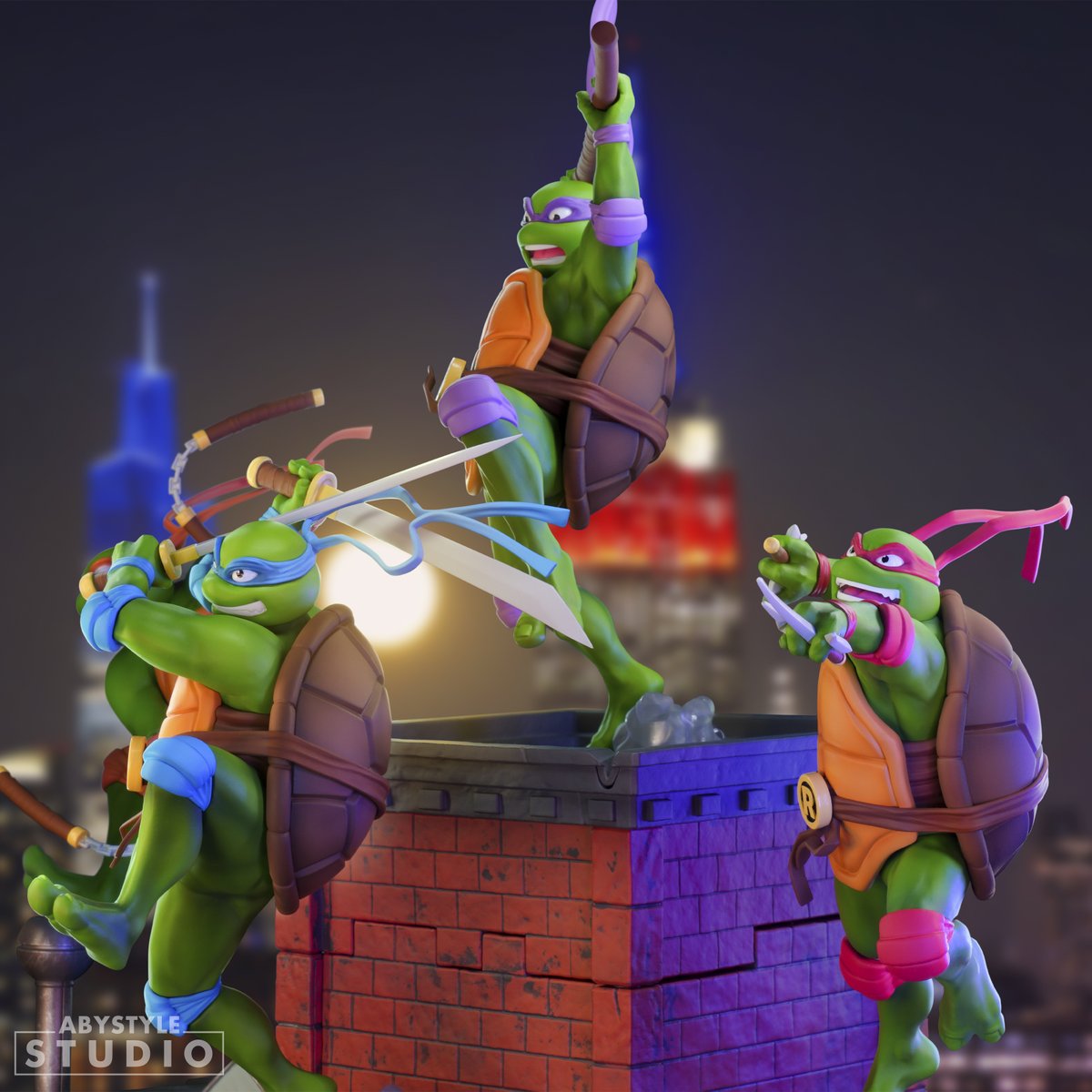 Have you ordered your copies of TMNT? 🔥 Michelangelo & Leonardo are available now, and you can pre-order Donatello & Raphael, which will arrive at the end of June! ▶️ Shop now: linktr.ee/abystyle_studio #TMNT