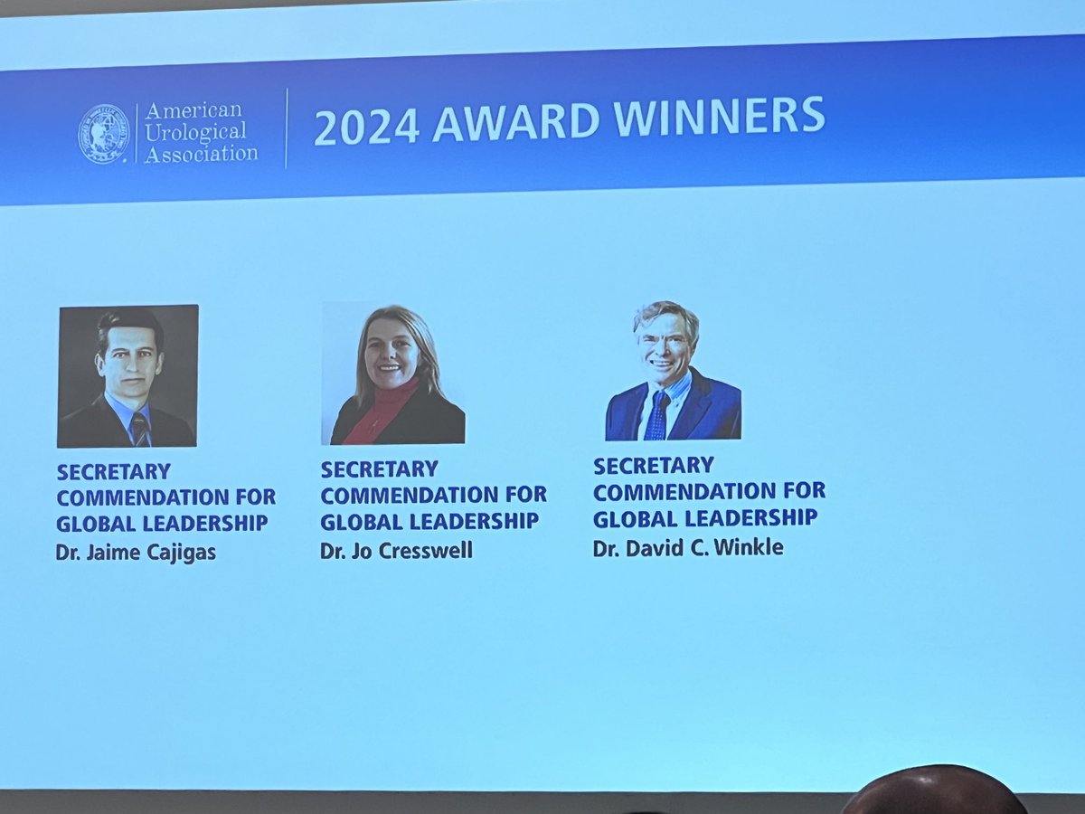Congratulations to all the #AUA24 award winners but especially to my friend, fellow graduate and ⁦<a href="/BAUSurology/">BAUS</a>⁩ President ⁦@JoCresswell4⁩ on her well deserved global leadership award. Looking forward to catching up!