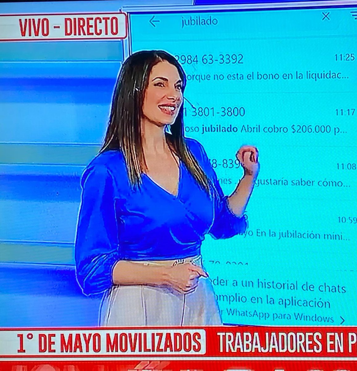 💙 Look de ayer (miércoles) 
1/5 Día del Trabajador
#Chiche2024
@CronicaTV