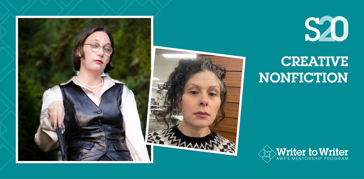 Our final CNF mentor is @snarkbat, a Deafblind author & editor who works to dismantle structural ableism. Her #AWPW2W mentee is Aimee Seiff Christian, who, in addition to writing, teaches creative nonfiction & edits memoir & personal essays. Wishing them the best of luck!