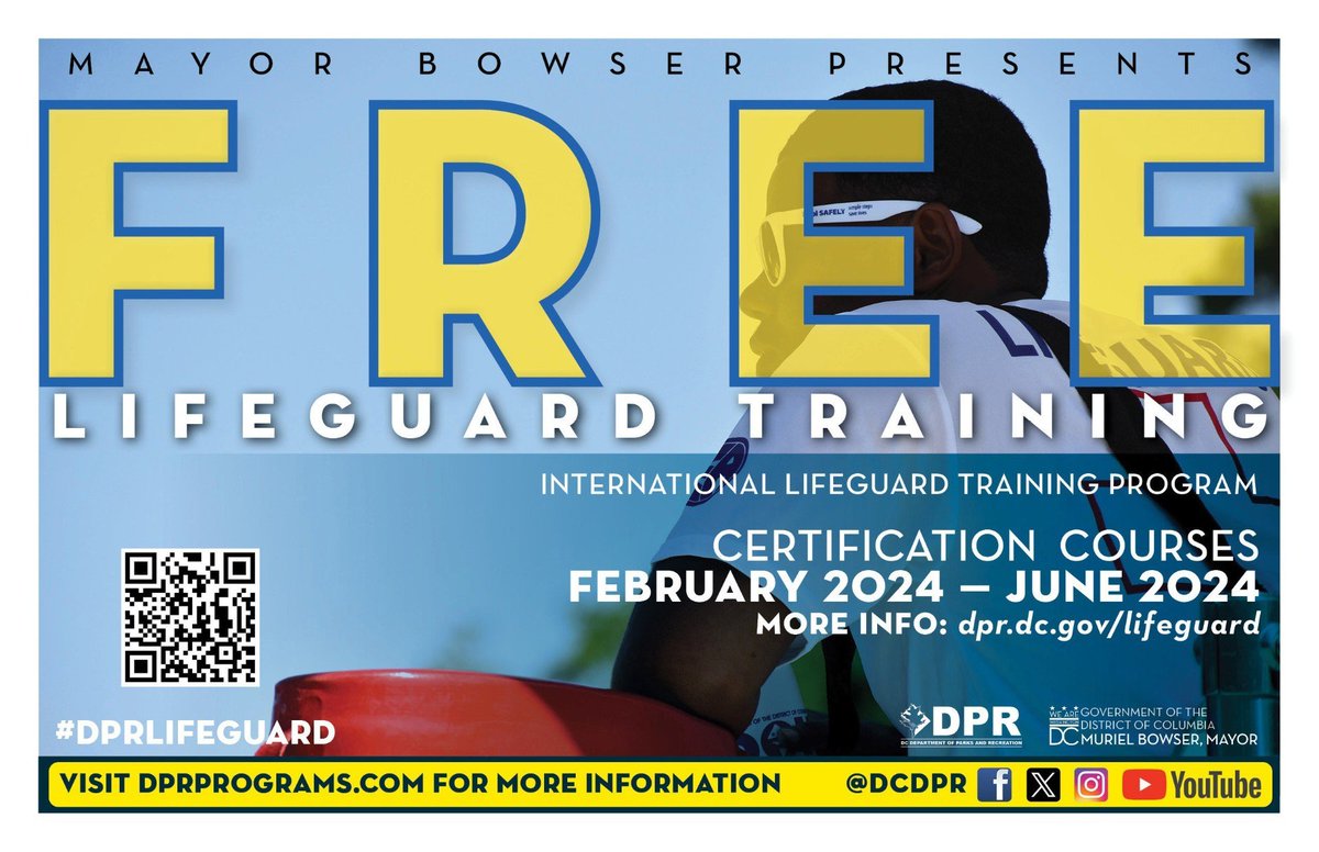 It's almost pool season, which means it's a great time to get your lifeguard certification - and you can get it for free with @dcdpr.🛟 Get ready to make money and have a great summer➡️ dpr.dc.gov/lifeguard