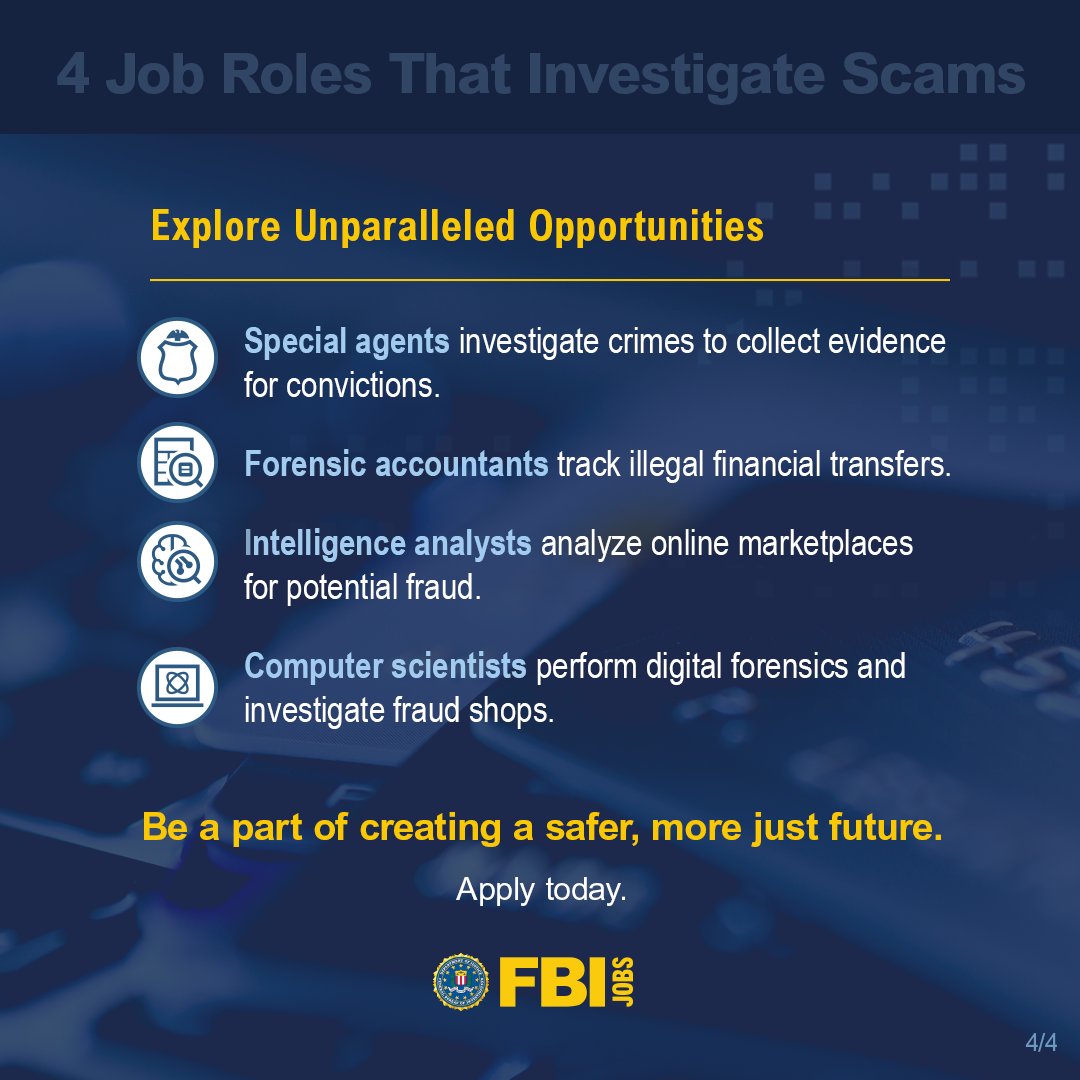 On #WorldPasswordDay, we're reminded of the importance of #cybersecurity in safeguarding online identities and assets. At the forefront of this battle are #FBI #ComputerScientists who create a safer, more just future for all. Apply today. #FBIJobs #Hiring ow.ly/W8ZK50Ru4V7