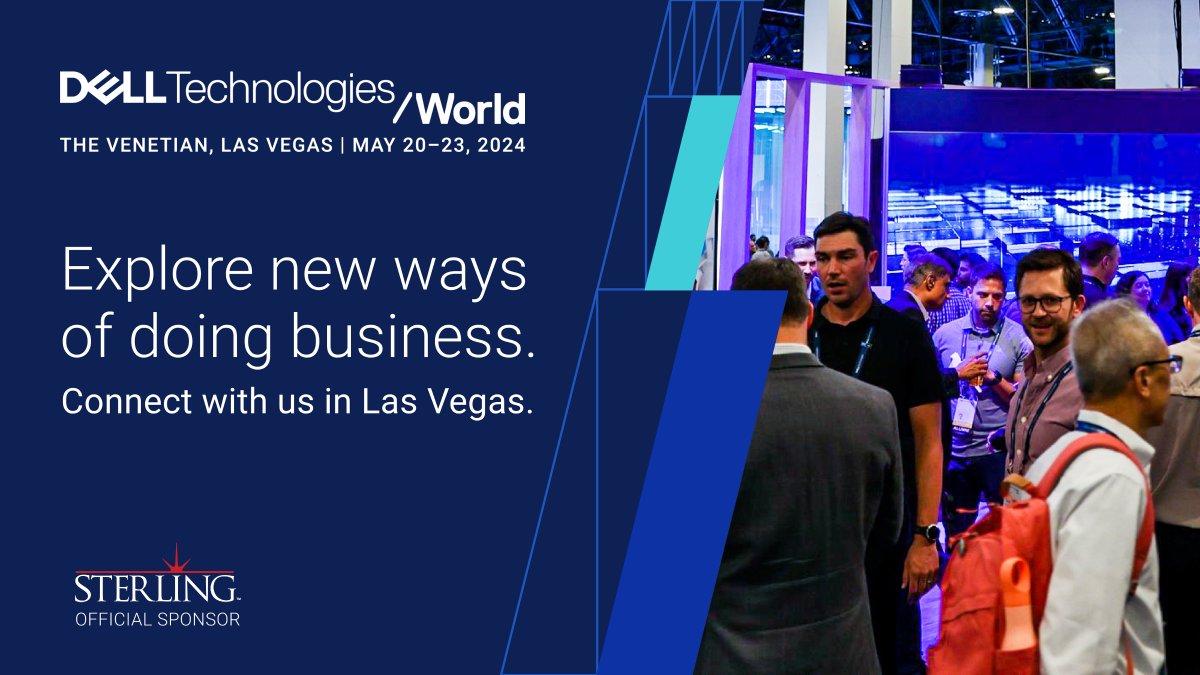 Sterling is proud to be a sponsor of #DellTechWorld 2024! 🌟 

Come meet us in Las Vegas and dive into the future of tech with industry leaders and visionaries. 🚀 

Let's innovate together! 👇
dell.to/4a44psE

@delltech