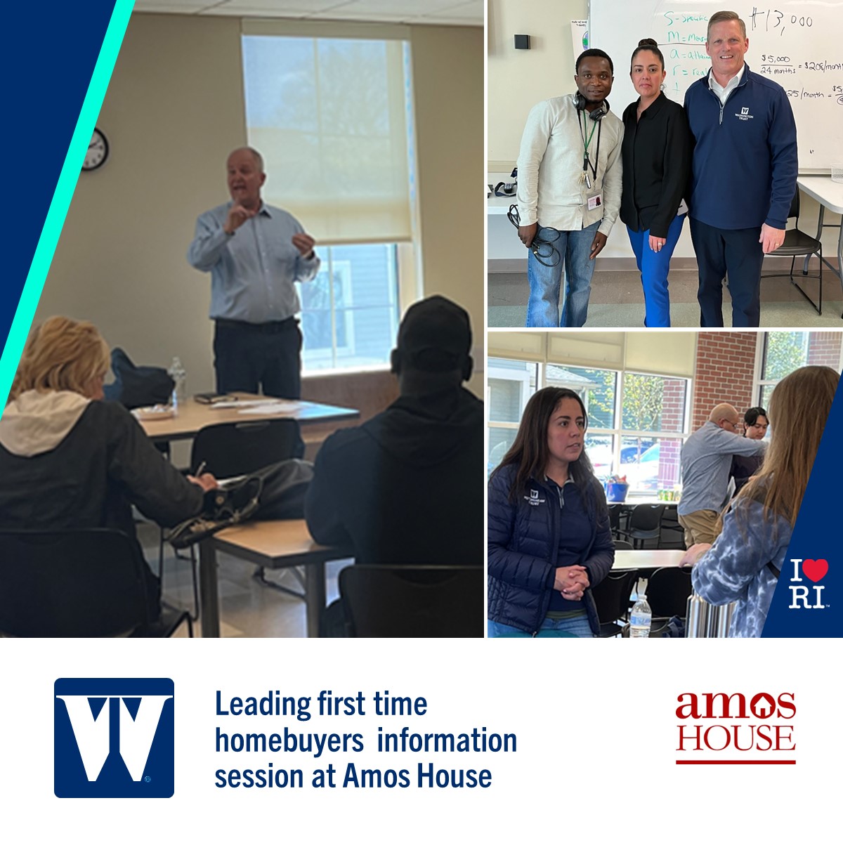 We were thrilled to be at @amoshouse presenting 'intro to homeownership' for those hoping to be first-time homebuyers, & to support individuals & families at every step of their financial journey! ▶️ ow.ly/W6nI50RvaFt What we value is you.™ #WashTrust #firsttimehomebuyers