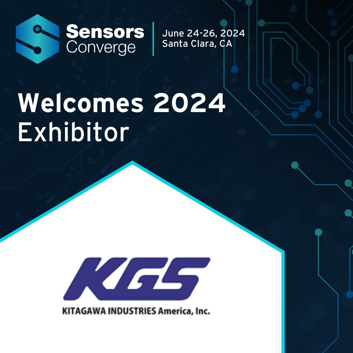 Welcome KGS America to #SensorsConverge KGS designs, tests, manufactures and sells unique solution materials to solve electrical, mechanical, and design engineering needs. Learn more: loom.ly/X1ajvVA Register: June 24-26 in Santa Clara! loom.ly/L1clL-A #sensors