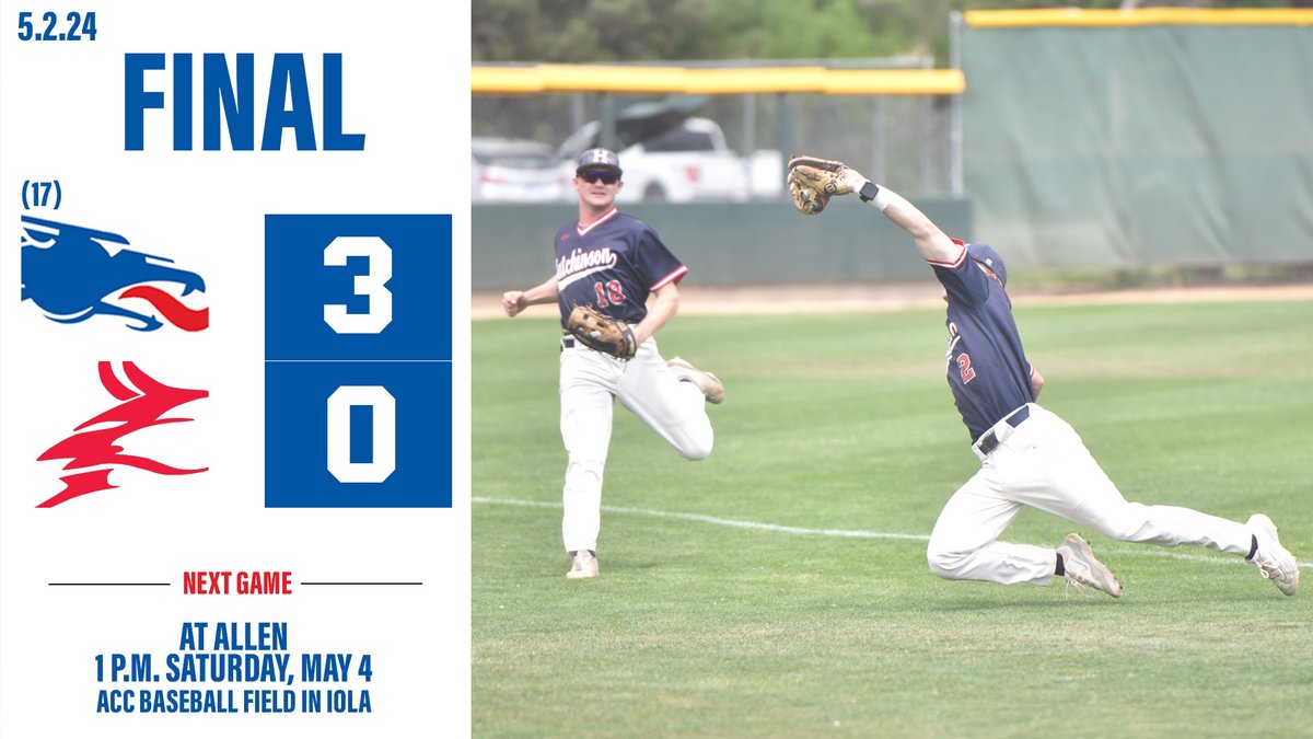 No. 17 @BlueDragonBSB seals its eighth shutout of the season with a 3-0 win over Allen. #BreatheFire