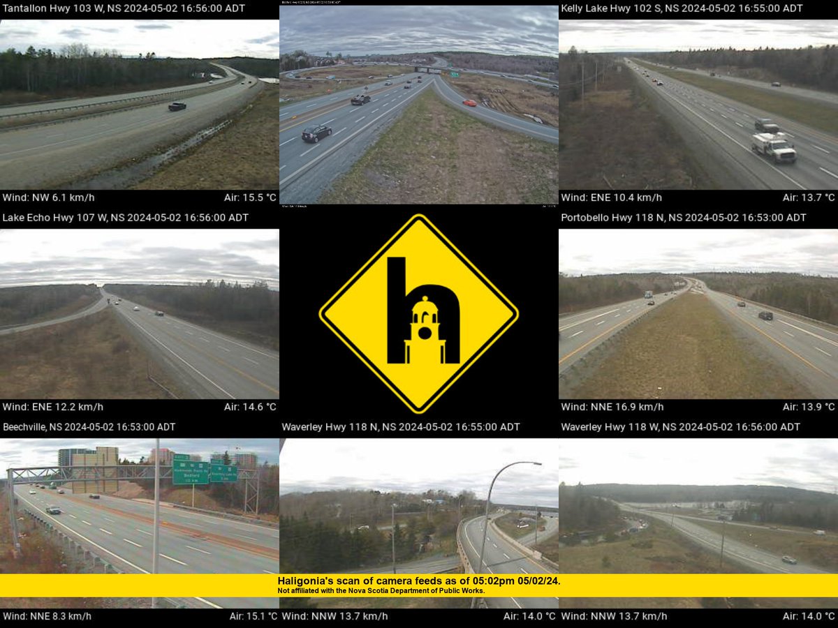 Conditions at 5:02 pm: Mostly Cloudy, 12.2°C. @ns_publicworks: #noxp #hfxtraffic
