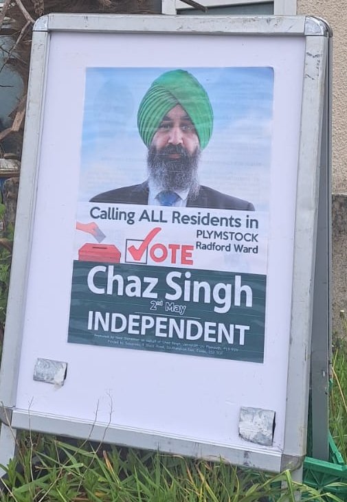 Good evening Polling Stations are open until 10pm. (1 hour left) If you live in Plymstock Radford Vote for Chaz Independent Share Any questions DM me Not sure where to vote - electoralcommission.org.uk/i-am-a/voter/y…